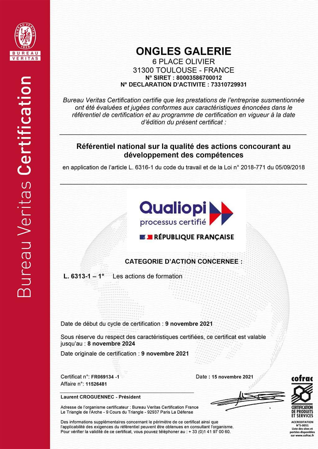 certification Qualiopi ongles galerie